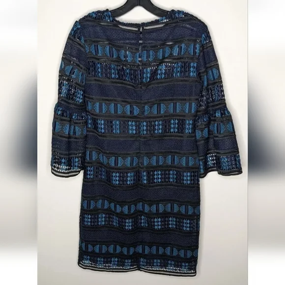 Trina Turk Dreamland Sheath Dress, Black/Blue, Women's 2 - Picture 2 of 3